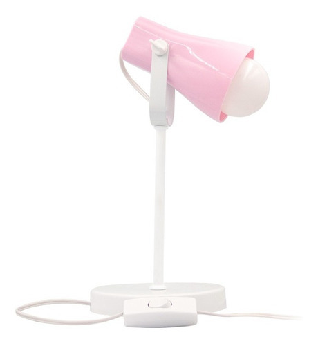 Luminária Mesa Abajur Articulável Usa Lampada Bulbo Led E27 Cor da cúpula Rosa