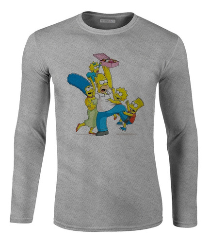 Camiseta Manga Larga Los Simpson Homero Bart Lisa Series Ikl