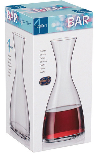Bohemia Bar Decanter Vinho 27x13x13cm 1,2l Cristal