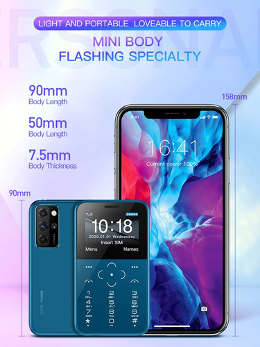 Soyes S10p Mini Teléfono Móvil 2g Gsm 400mah 1.5 Ips Pantall
