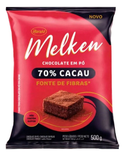 Chocolate Em Pó 70% Cacau 500g Melken
