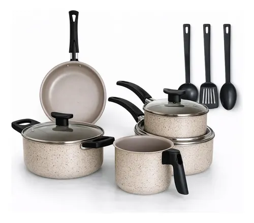 Jogo de Panelas 8 Peças Teflon Antiaderente Cozinha Completa - foto 1