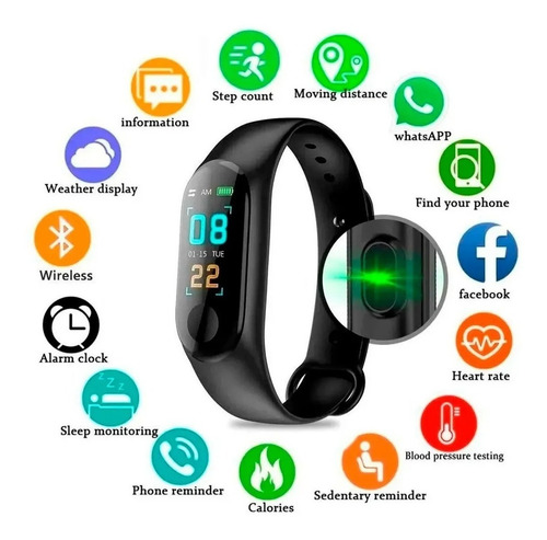 Reloj de pulsera digital M3 Smart Band Smart Health