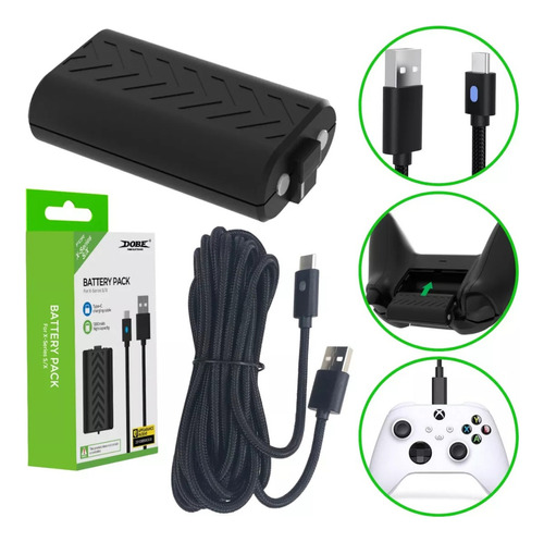 Cabo Carregador Xbox One Series S/x 3mt Compativel Bateria