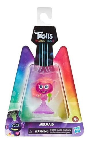 Mini Figura E Acessórios Trolls World Tour Mermaid - Hasbro