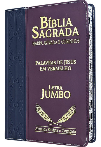 Biblia Jumbo Letra Extra Gigante E Harpa Corrigida