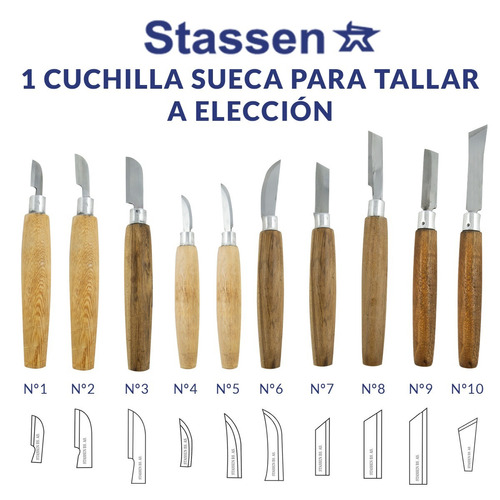 Cuchillas Suecas Para Tallar Madera Stassen 2709