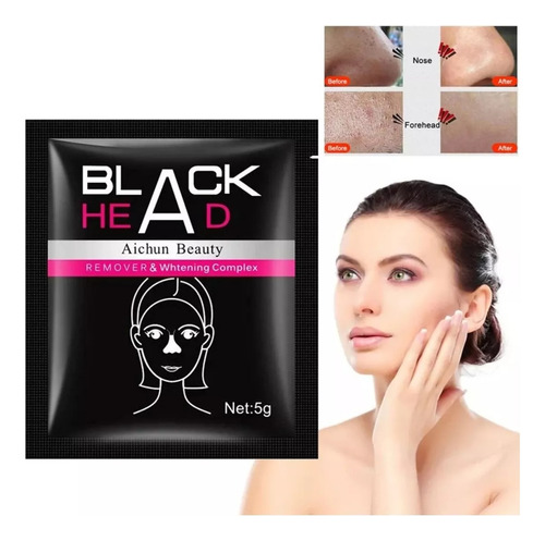 10 Mascarilla Negra Carbon Activado Puntos Negros Nariz F