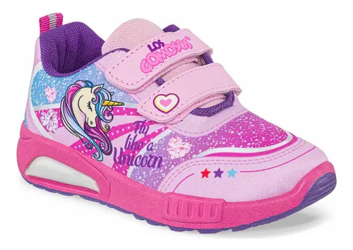 Tenis Con Luces Diora 1 Rosa Para Ni a Los Gomosos