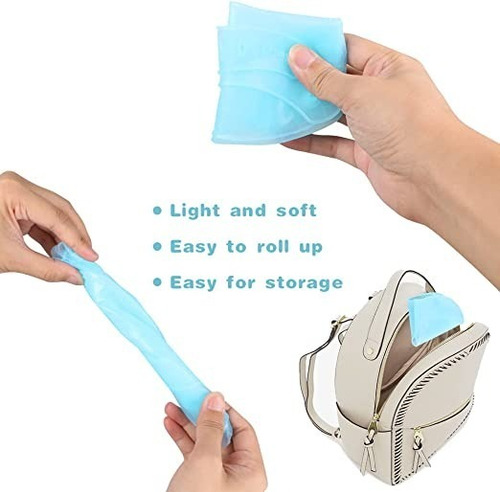 Imagen 5 de 5 de Babero En Silicona Impermeable Con Bolsillo Fácil Limpieza