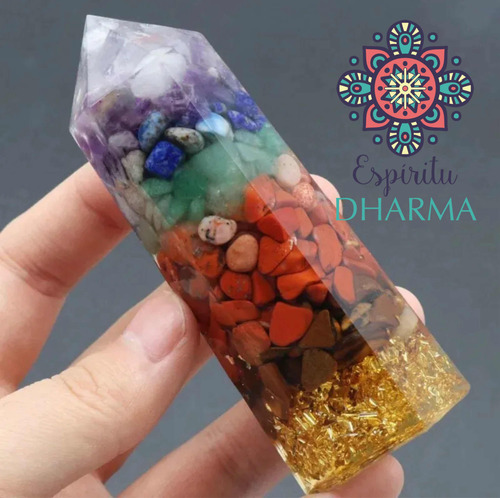 Orgonita Hexagonal De 7 Chakras Reiki - Espiritu Dharma