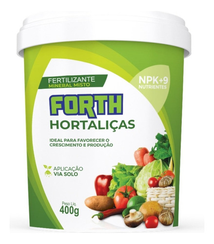 Adubo Fertilizante Forth Hortaliças 400g Nutrição Para Horta