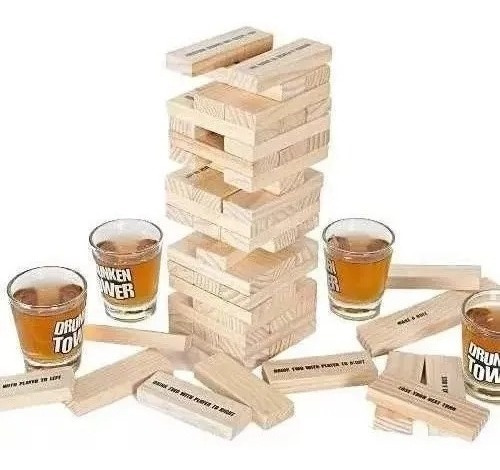 Juego Tactico Jenga Shots Para Amigos