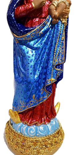 Virgen De Chiquinquirá Estatuilla 30 Cms Artesanal