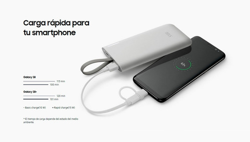 Samsung Power Bank 5100 Batería Portable Usb-c Carga Rápida