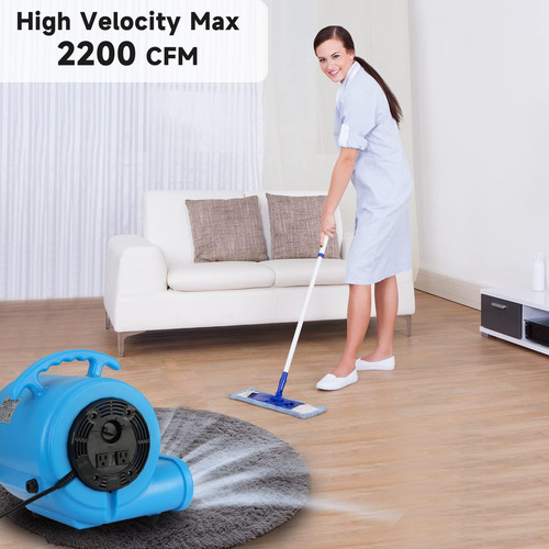 Ventilador For Floor Blessny 1/2 Hp, 2200 Cfm, 4 Speed