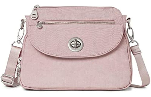 Baggallini Womens Calais Crossbody Bag, Blush Shimmer, One S