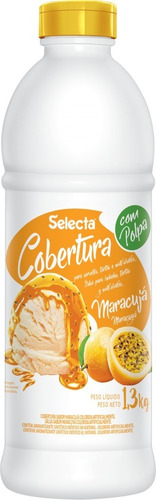Cobertura Maracujá C/ Polpa P/ Sorvetes Açaí Selecta 1,3 Kg