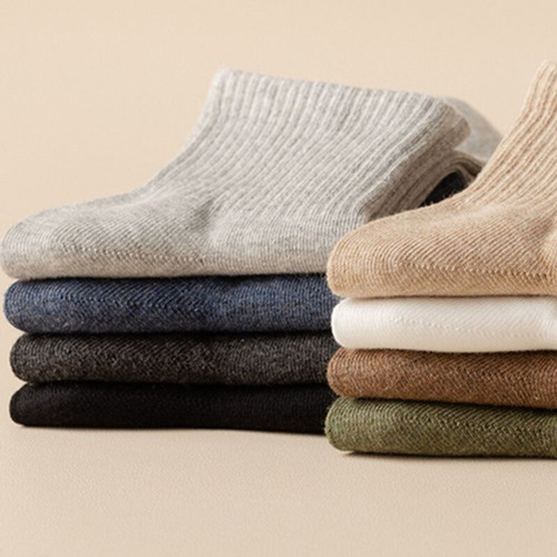 5 Pares De Calcetas De Algodón Para Hombre