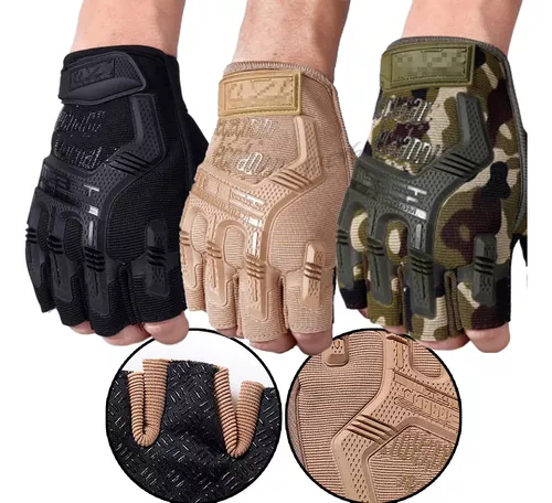 Comprar Guantes tácticos de medio dedo para hombre, guantes