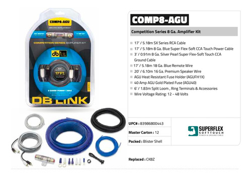 Kit De Instalación Db Link Comp8-agu Calibre 8 De 5.18m