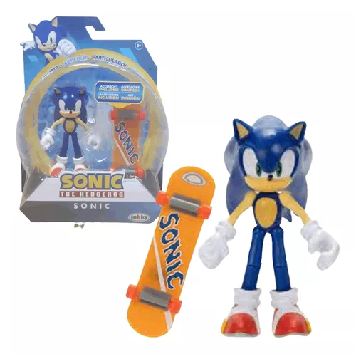 Boneco Sonic The Hedgehog Sonic Com Skate Acessório