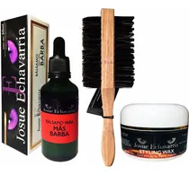 Comprar Kit Loción Crecimiento Barba Cera Para Barba Y Cepillo Doble