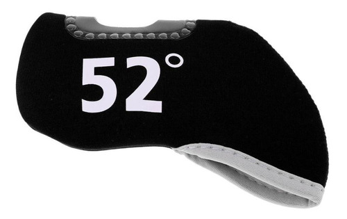 Headcover Del Club De Golf Negro De 52 Grados