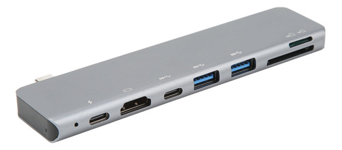 Hub Tipo C, 7 En 1, Usb 3.0, Pd, Carga Rápida, 4k Hd, Multim