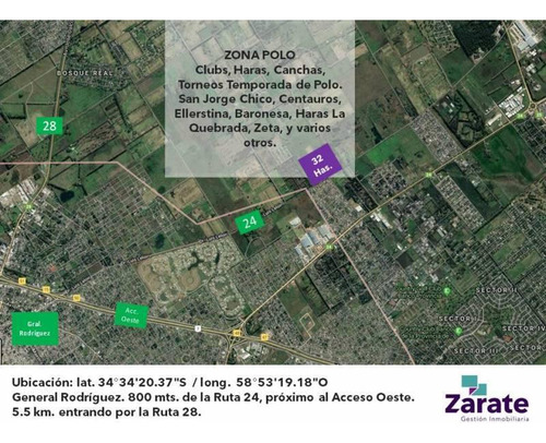 Lote Zona Polo General Rodríguez 32 Hectáreas