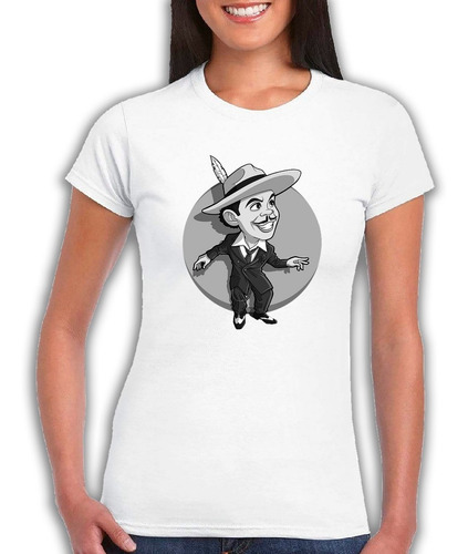 Playera De Tin Tan Vintage Circulo Gris