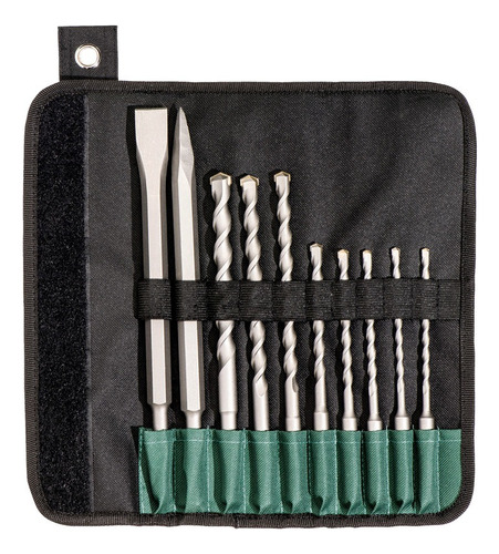 Juego Kit 10 Piezas De Mechas Y Cinceles Sds Plus Metabo