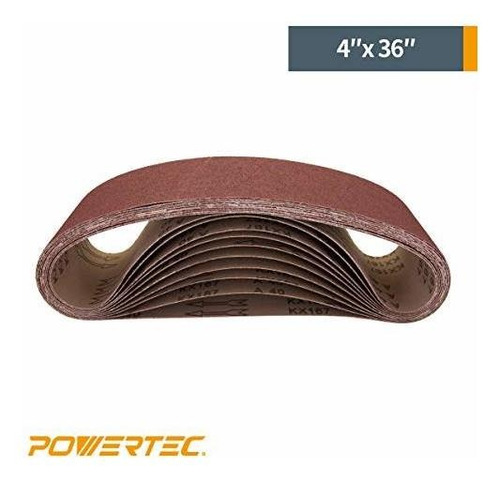 Imagen 3 de 5 de Powertec 110113 Correas De Lijado De 4 X 36 Pulgadas | Banda