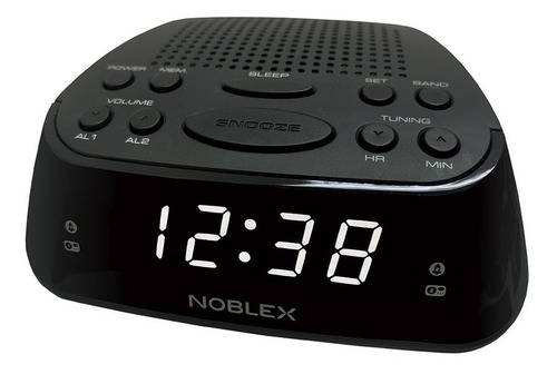 Imagen 1 de 3 de Radio Reloj Despertador Noblex Rj960 Am Fm Gtia Oficial