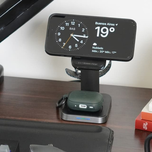 Cargador Inalámbrico 3 En 1 Magsafe Con Carga Rápida Inpro 3 En 1