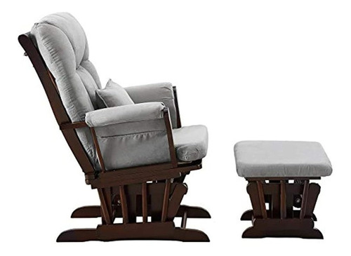 Angel Line Monterey Glider Y Otomana Cushion Espressogrey