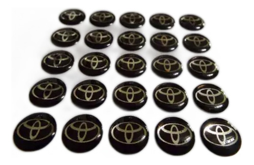 Emblemas / Adesivos Chave Canivete Logo Toyota 14 Mm(1,4cm )