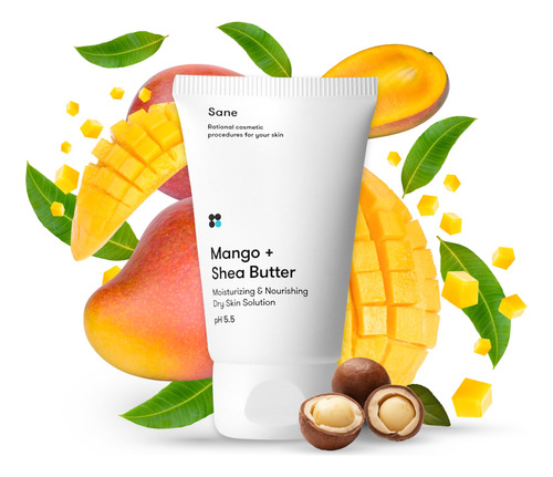 Sane - Crema Facial Para Pieles Secas Con Aceite De Mango Y 