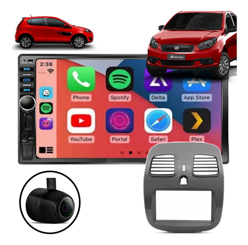Kit Multimidia Grand Siena Essence Mp5 Automotivo 7 Pol