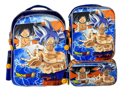 Kit Mochila Dragon Ball Lonchera Lapicera Primaria Original