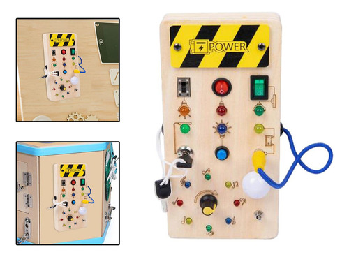 M Brinquedo Sensorial De Madeira Com Interruptor Nota Padrão
