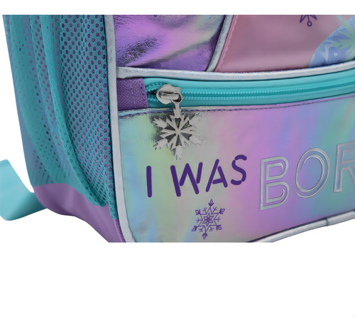 Mochila Escolar Frozen Living The Life Elsa Tornasol And23 Color Turquesa
