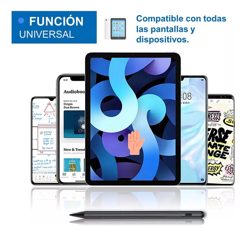 Lápiz Óptico Pluma Para Tablet Para iPad Samsung Xiaomi Huawei Universal Stylus Negro Varmi