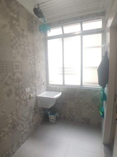Imagem 10 de 10 de Apartamento Reformado A Venda Praia Do Tombo - 1 Sala Para Dois Ambientes, 1 Dormitório, 2 Banheiro, Cozinha, Área De Serviço. - Ap05038 - 67650891