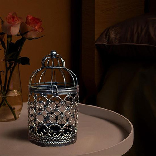 Candelabro Colgante De Metal Para Jaula De Pájaros, Farol A
