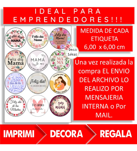 Dia De La Madre Kit Imprimible 2 Pdf Emprendedores A Color