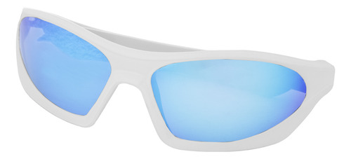 Óculos De Sol Spy 48 - P.larga Branca Armação Branco Lente Azul