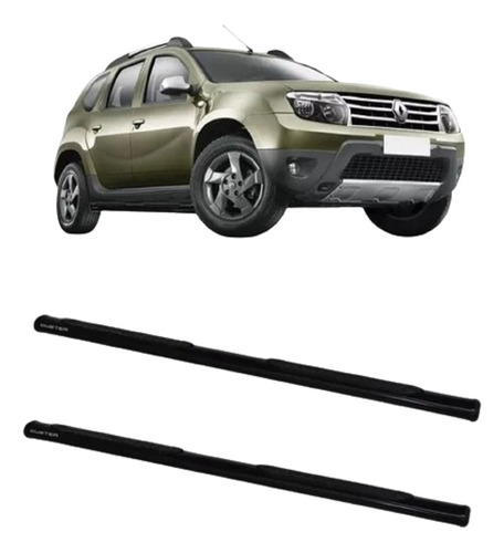 Estribo Tubular Oblongo Preto Renault Duster 2012 2019