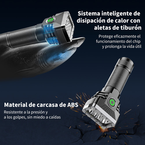 3p Lampara Linterna Para Acampar Camping Recargable Tactica