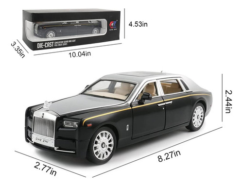 Modelo De Coche Fundido A Presion 1/24 Rolls-royce Phanto...